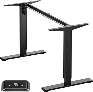 ONKRON Piètement automatisé avec Moteur pour Plateaux de 120 à 170 cm, Charge maximale de 70 kg, Vitesse de Levage 25 mm/s, Noir, WDF221E